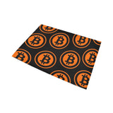 Bitcoin Black & Orange Area Rug 7' x 5'