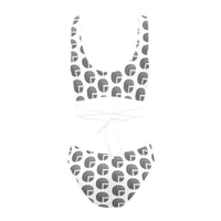 Future 3d WHT Cross String Bikini Set