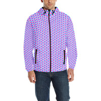 Pulses Small Men's All Over Print Quilted Windbreaker