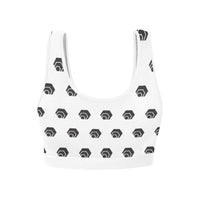 Hex Black Women's All Over Print Sports Bra