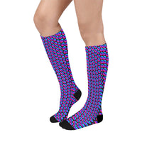 Pulses Small Black Over-The-Calf Socks