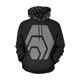 Hex Grey Logo Special Edition Men's All Over Print Hoodie
