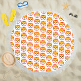 Shiba Inu Circular Beach Shawl 59"