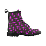 5555 Pink Women's PU Leather Martens Boots