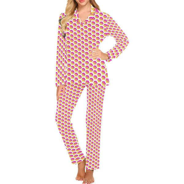 Hex Small Women's Long Pajama Set