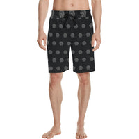 Hex Black & Grey Men's All Over Print Casual Shorts