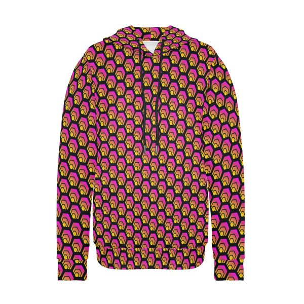 Hex Small Black Women's All-Over Print Hoodie