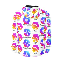Hex Pulse TEXT Men's All Over Print Quilted Windbreaker