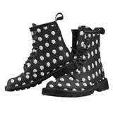 Hex White Black Men's PU Leather Martens Boots