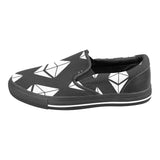Ethereums Black Slip-on Canvas Women's Shoes - Crypto Wearz
