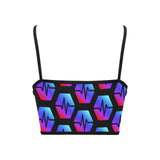 Pulse Black Women's Spaghetti Strap Crop Top