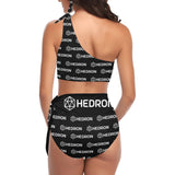 Hedron Combo White Women's One Shoulder Bikini Set