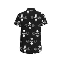 Hex Dot Com White Men's AOP Short Sleeve Shirt with Chest Pocket