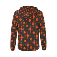 5555 Orange Women's All Over Print Full Zip Hoodie