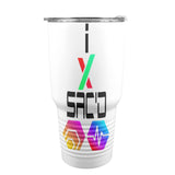 I Sac'd Stacked Black Insulated Stainless Steel Tumbler (30oz ）