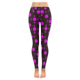 5555 Pink All-Over Low Rise Leggings