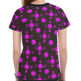 5555 Pink Women's All Over Print Mesh Cloth T-shirt