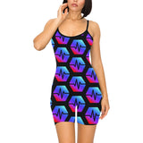 Pulse Black Women's Spaghetti Strap Short Yoga Bodysuit