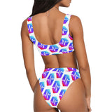 Pulse Sport Top & High-Waisted Bikini Swimsuit - Crypto Wearz