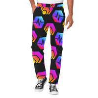 Hex Pulse Combo Black Men's All Over Print Casual Trousers