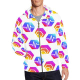 Hex Pulse Combo Men's All Over Print Full Zip Hoodie