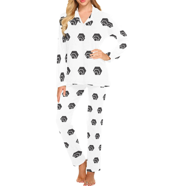 Hex Black Women's Long Pajama Set