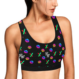 RH HPX White Women's All Over Print Sports Bra