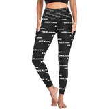 HEXdotcom White All Over Print High Waist Leggings with Pockets