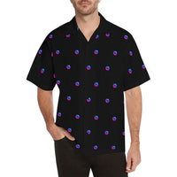 Pulse Small Black Men's All Over Print Hawaiian Shirt