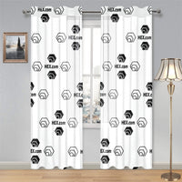 Hex Dot Com Gauze Curtain 28"x84" (Two Pieces)