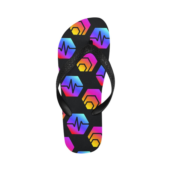 Hex Pulse Combo Black Flip Flops (For both Men and Women)