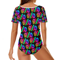 Hex PulseX Pulse Black Women's Short Sleeve Bodysuit