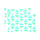 Thetas Colored Rectangle Pillow Case 20" x 30" (No Zipper)(Set of 2)