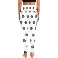 Hex Black All Over Print High Waist Leggings with Pockets