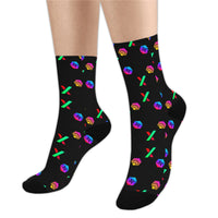 HPX Black Small Sublimated Crew Socks (3 Packs)