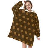 Hex Brown & Tan Blanket Hoodie for Women