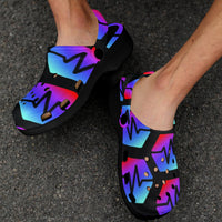 Pulse Black Custom Print Adults Clogs