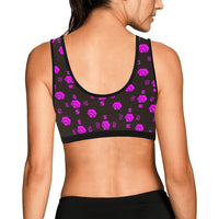 5555 Pink Women's All Over Print Sports Bra