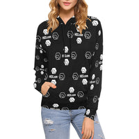 Hex Dot Com White Women's All Over Print Hoodie