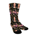 Richard Heart Faces Black Men's Custom Socks