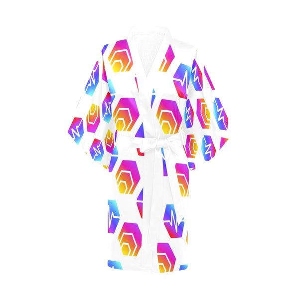 Hex Pulse Combo Women's Short Kimono Robe