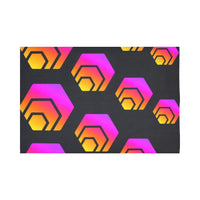 Hex Black Tapered Wall Tapestry 90"x 60"