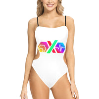 Hex PulseX Pulse Logos Women Cut Out Sides One Piece Swimsuit