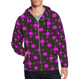 5555 Pink Men's All Over Print Full Zip Hoodie