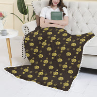 5555 Pom Pom Fringe Blanket 60"x80"