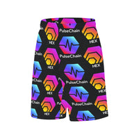 Hex Pulse TEXT Black Special Edition All Over Print Basketball Shorts With Pockets