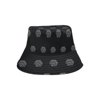 Hex Black & Grey Unisex Summer Single-Layer Bucket Hat