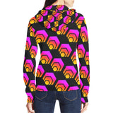 Hex Black Women's All Over Print Full Zip Hoodie