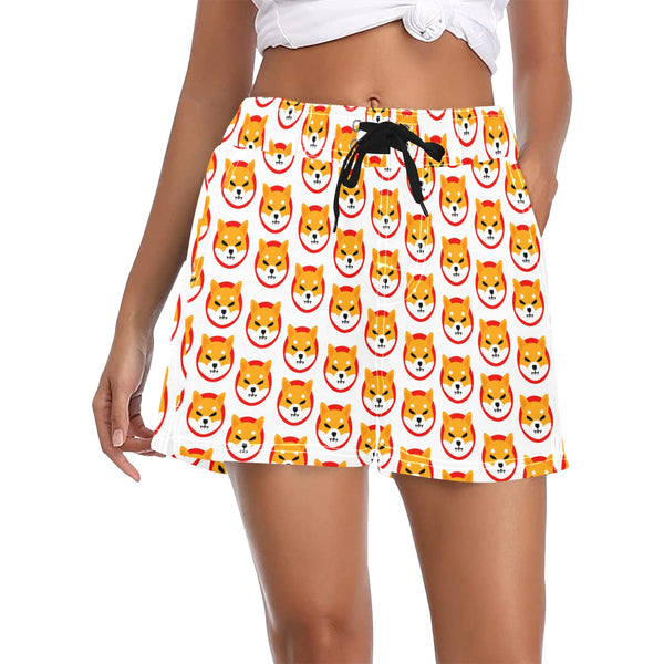 Shiba Inu Women's Casual Beach Board Shorts