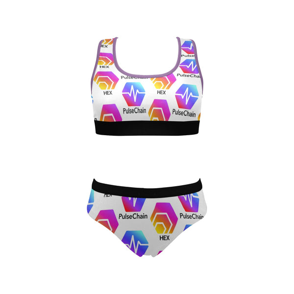 Hex Pulse TEXT Women's Sports Bra Yoga Set